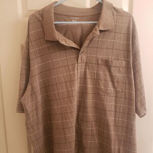 George plaid short sleeve golf shirt